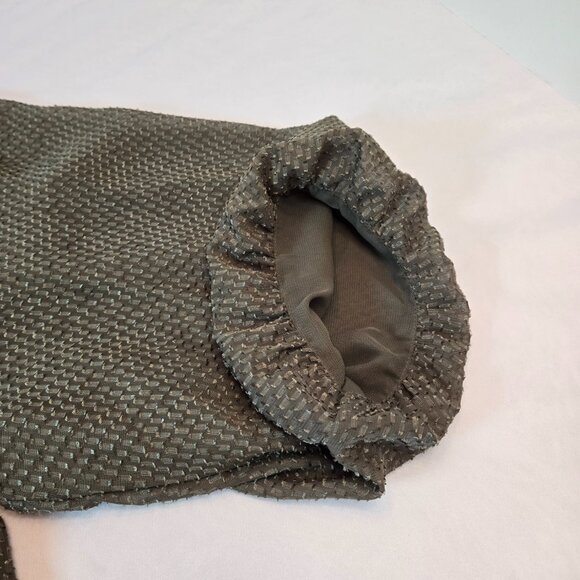 CALVIN KLEIN Women's Lantern Sleeve Clip Chiffon Blouse Sz: L   Green - Picture 8 of 13